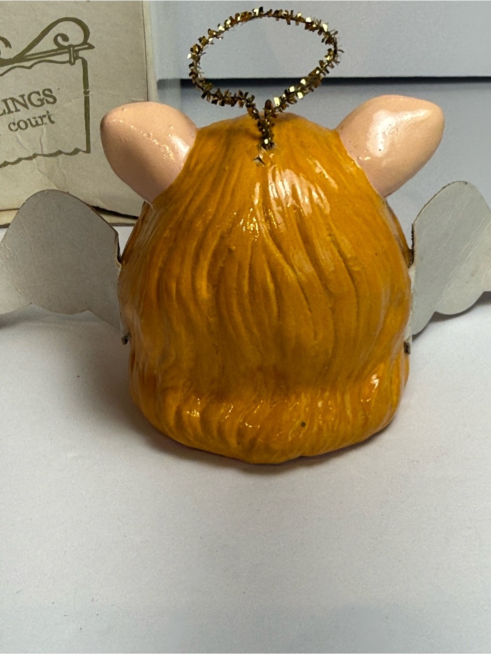 Vintage Muppets Miss Piggy Christmas Angel Ornament Paper Machete Stamped 1979 - Picture 6 of 9